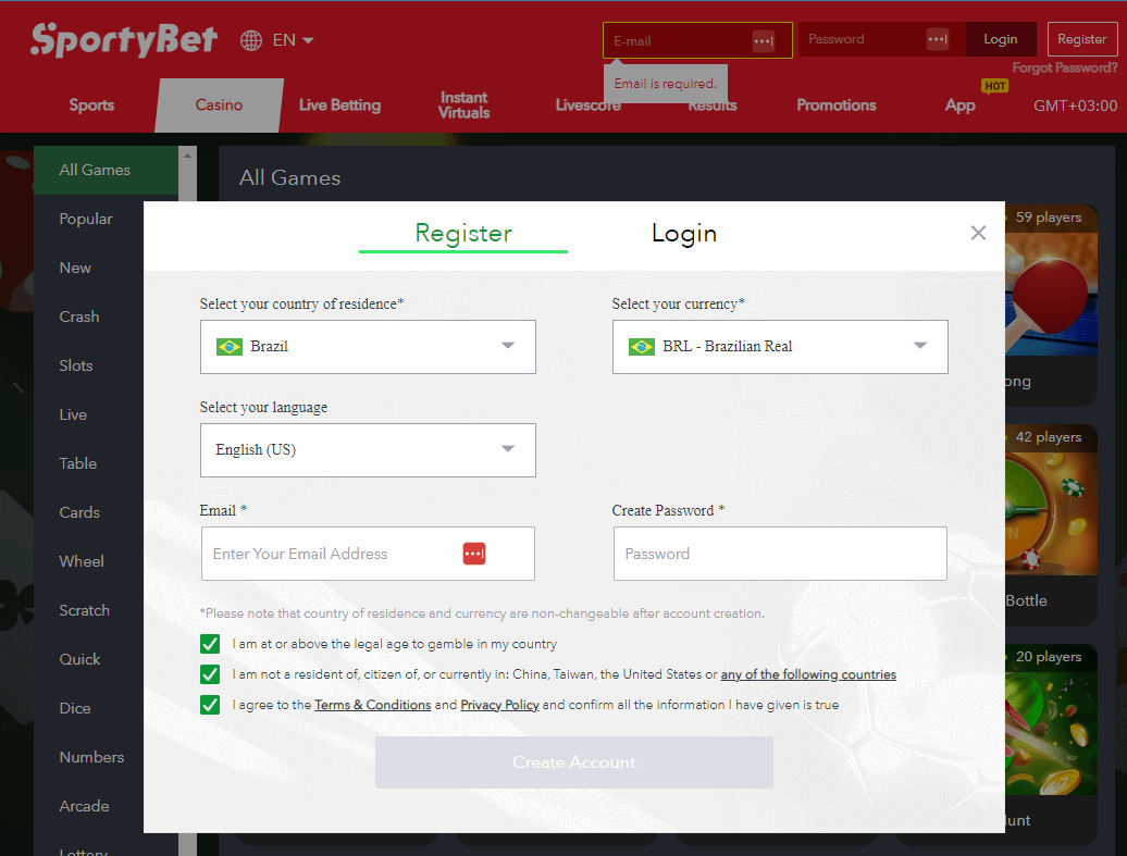 register sportybet aviator
